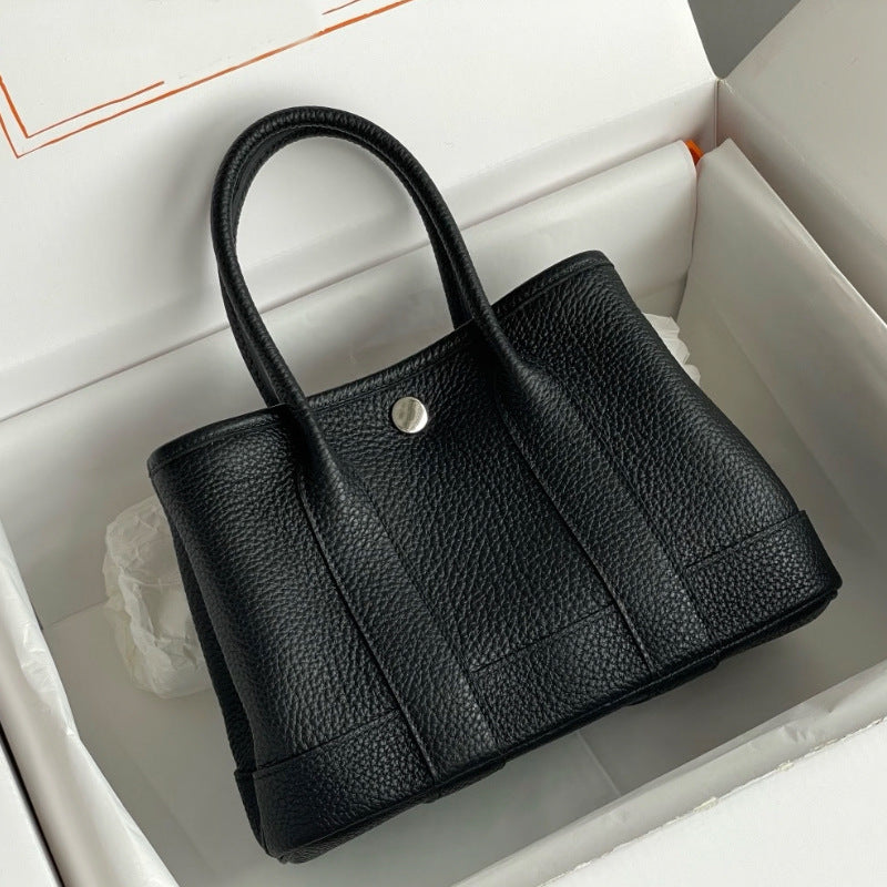 Women's Canvas Commuter Portable Leather Wide Handbags