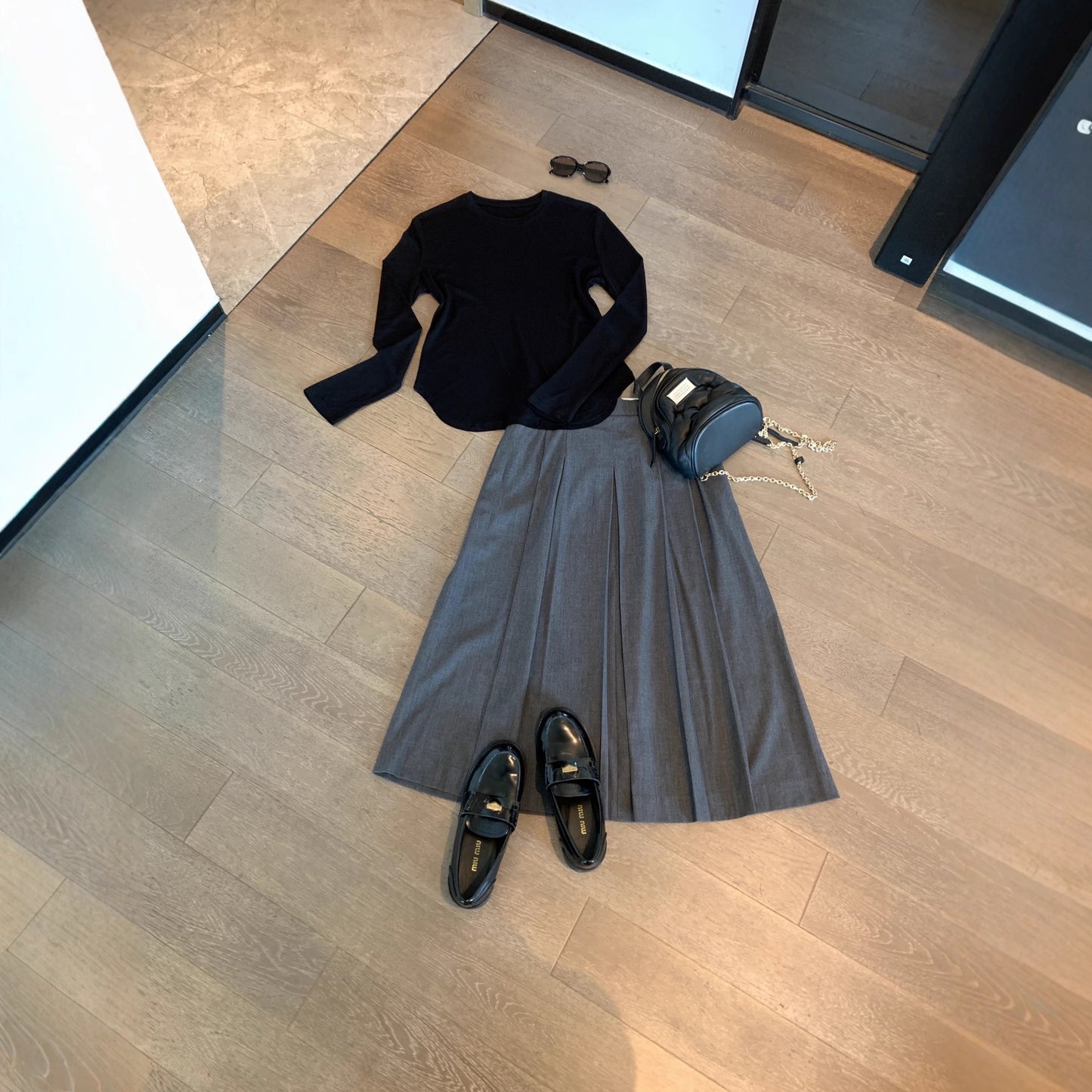 Women's Autumn Solid Color Soft Glutinous Round Blouses