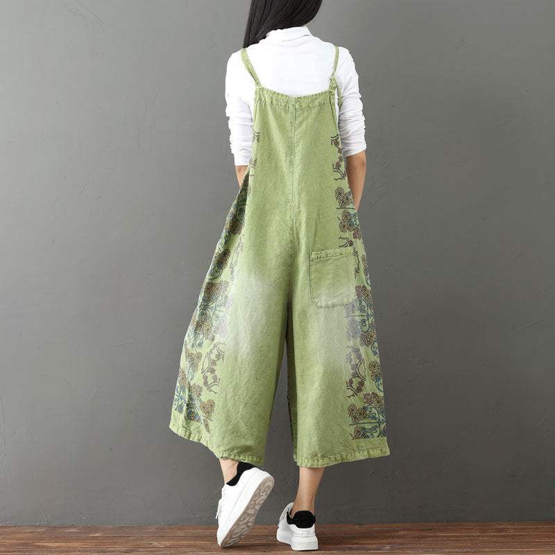 Women's Vintage Washed Casual Mori Style Wide Leg Pants