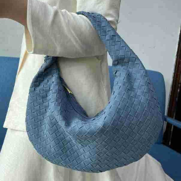 Women's Frosted Handmade Woven Fashion Underarm Large Bags