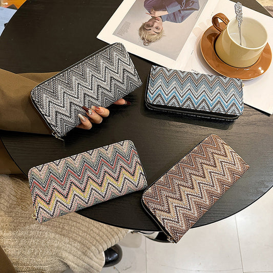 Women's Long Zip Large Capacity Mobile Trendy Coin Purses