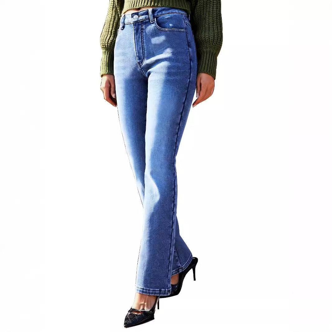 Women's Veet Padded Slimming Straight Trousers Jeans