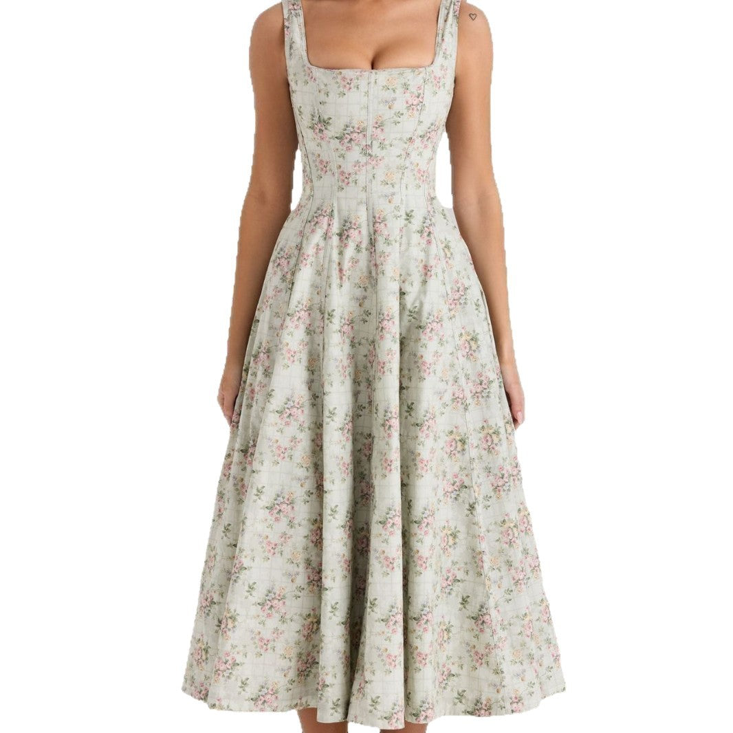 Tied Slim Fit High Waist Midi Dress Dresses