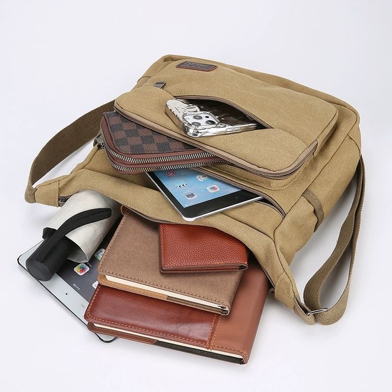 Men's Large Capacity Korean Style Canvas Computer Men's Messenger Bags
