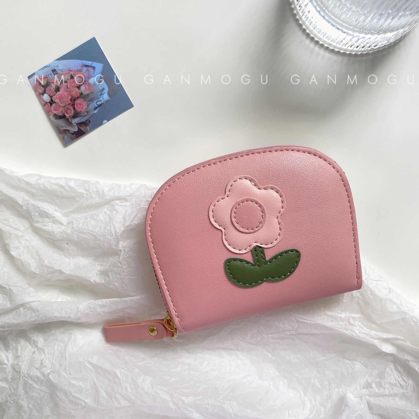 Women's Flower Expanding Cute Compact Portable Hand Card Holder