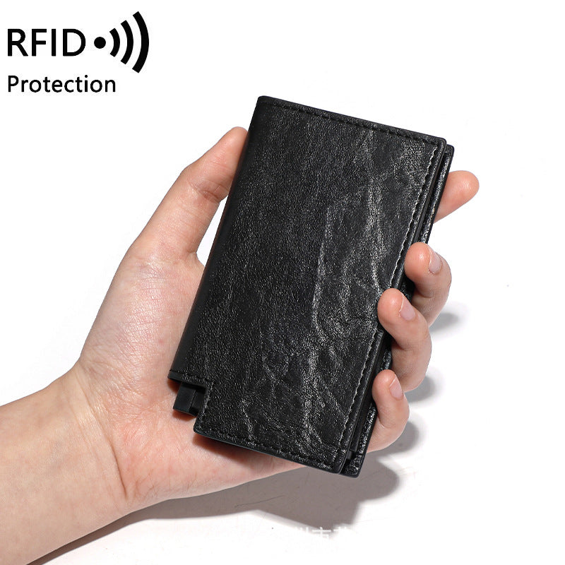 Swiping Multifunctional Automatic Bottom Push Pinball Card Holder