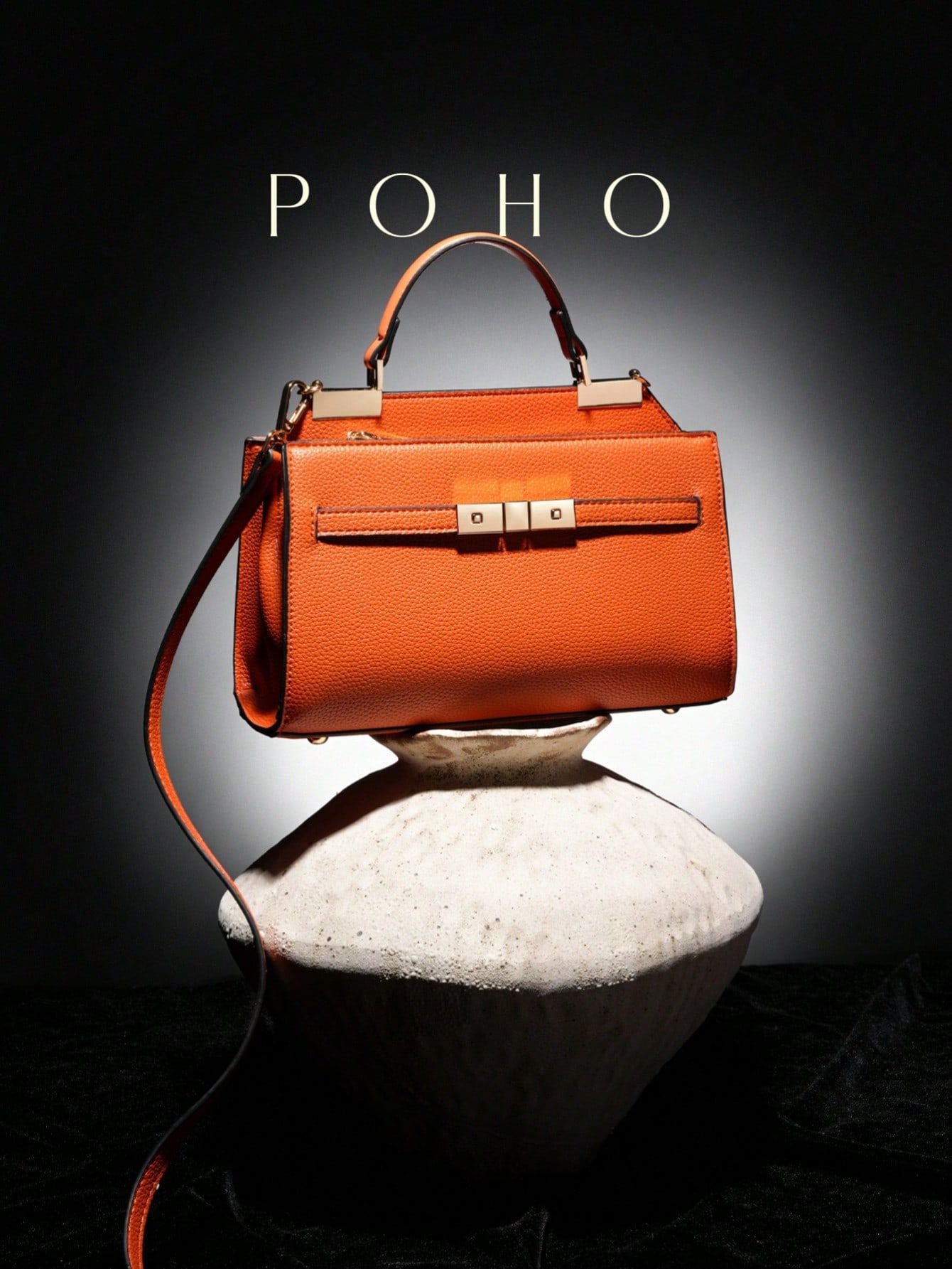 Classy Women's Portable Litchi Pattern Kelly Bags