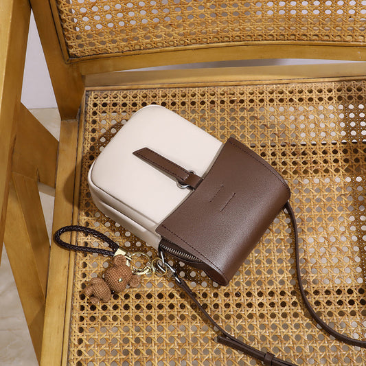 Mobile Genuine Leather Walking Lightweight High-grade Crossbody Bags