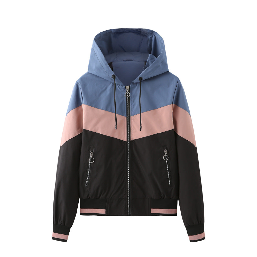 Women's Thin Trench Hooded Outdoor Raincoat Color Coats