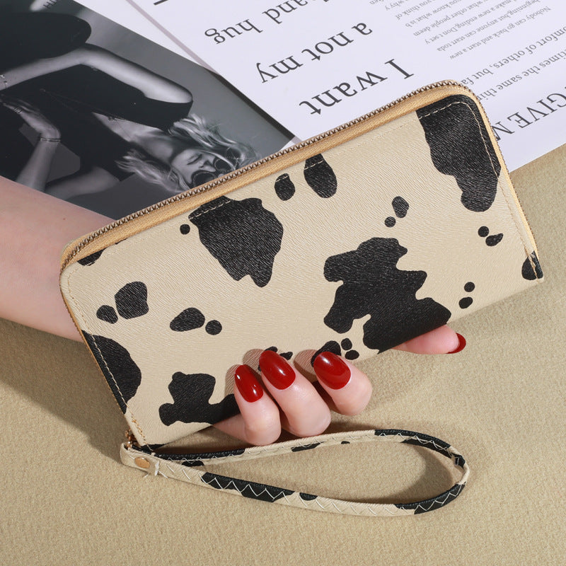 Women's Fashion Cows Pattern Long Large Capacity Ladies Wallets