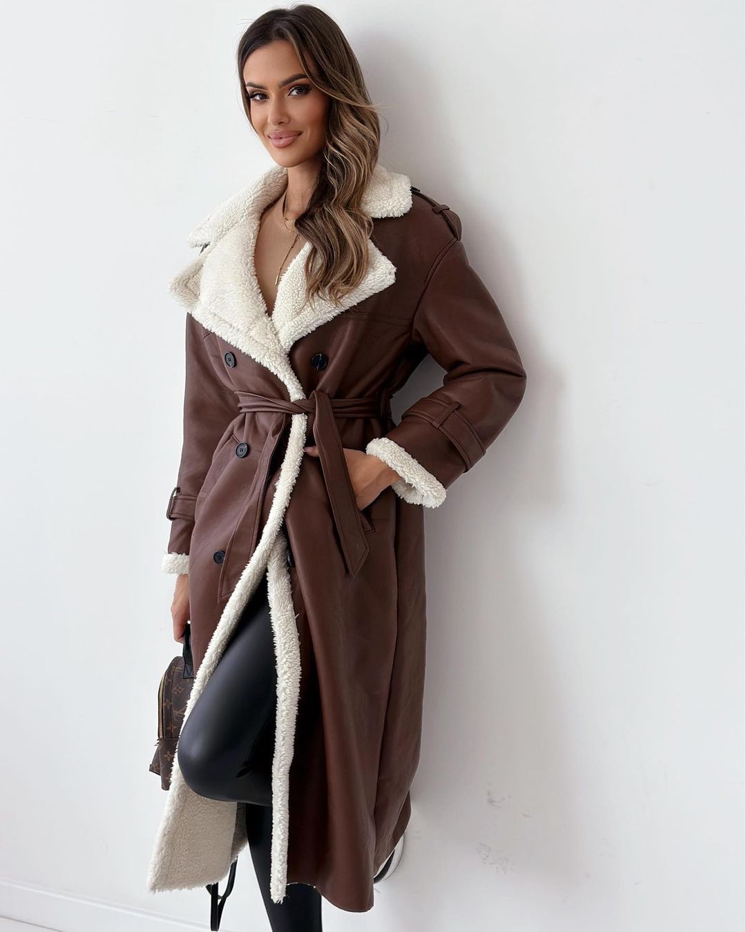Double Wear Stand Collar Lapel Composite Coats
