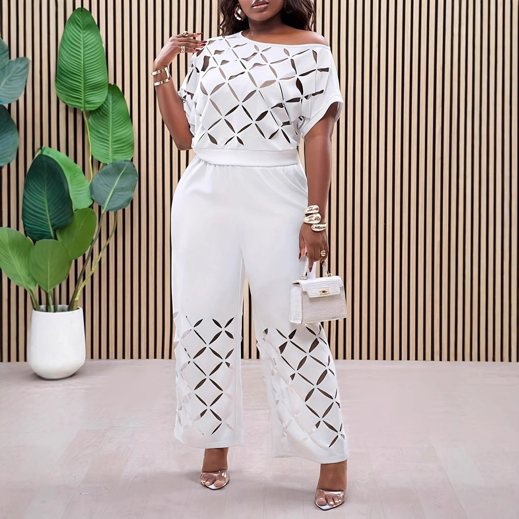 Elegant Solid Color Casual Asymmetric Shoulder Suits