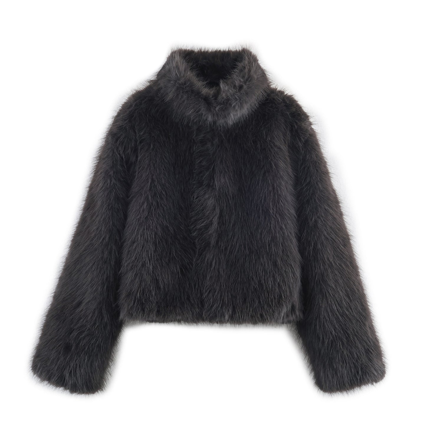 Versatile Graceful Autumn Artificial Fur Effect Jackets