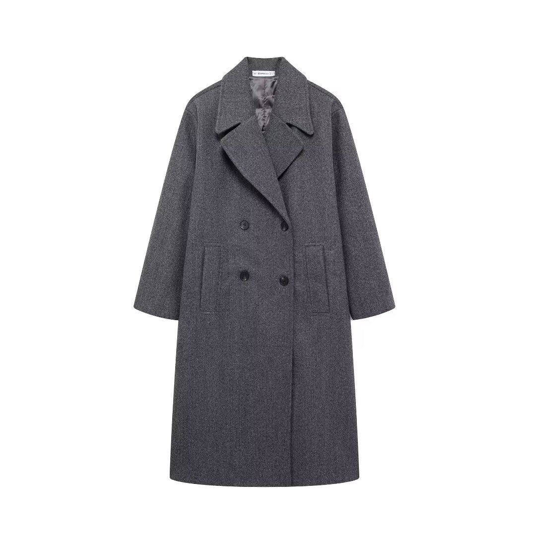 Women's Street Warm Temperament Soft Loose Trench Coats