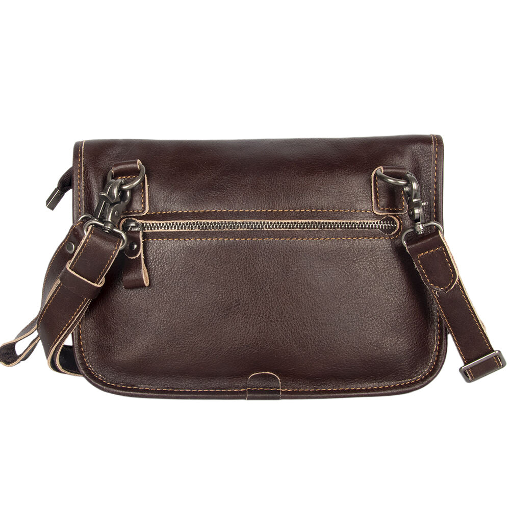 Men's Layer Cowhide Fashion Genuine Leather Trendy Men's Messenger Bags