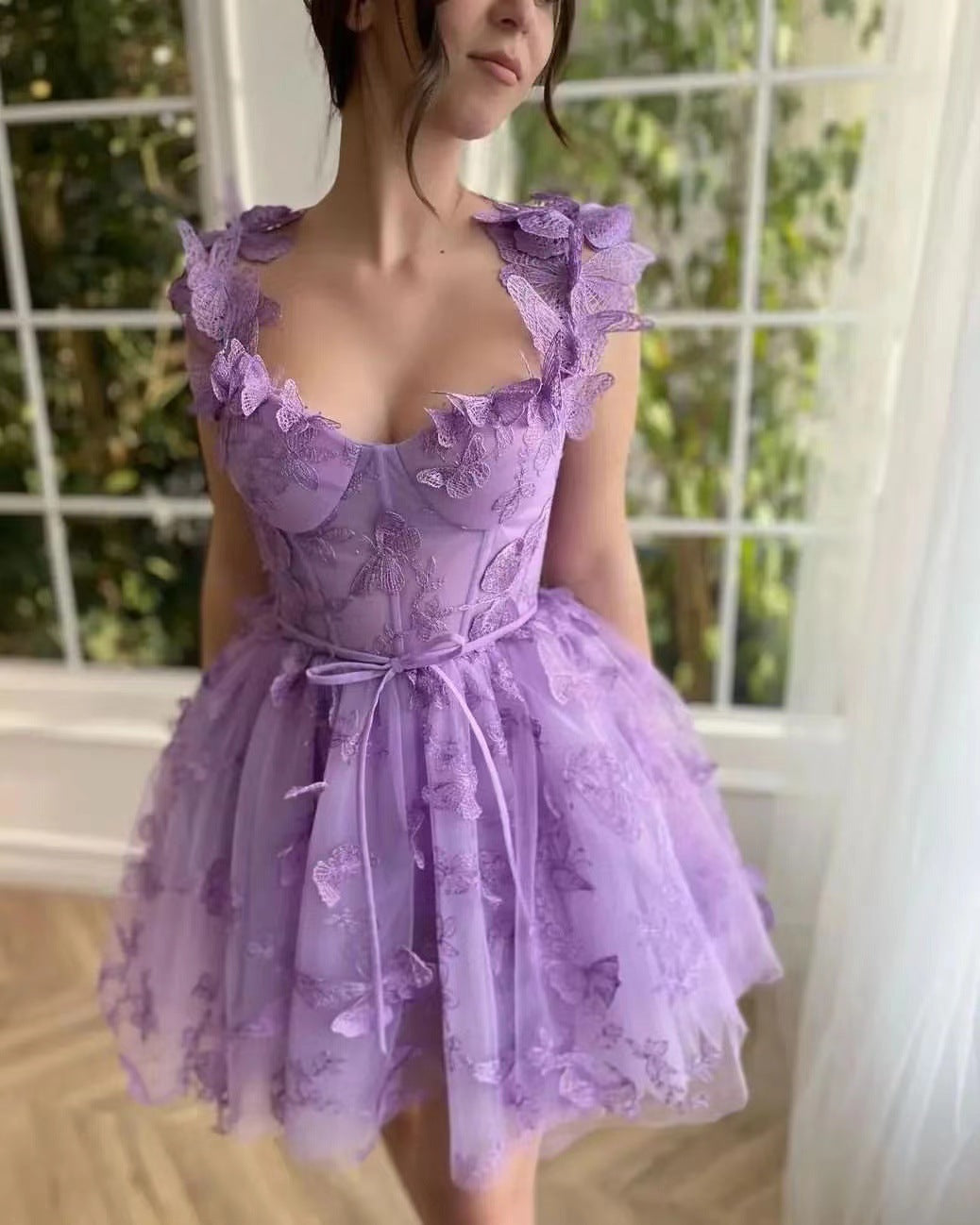 Women's Dress Tulle Spaghetti Straps Sleeveless High Slit Wedding Dresses