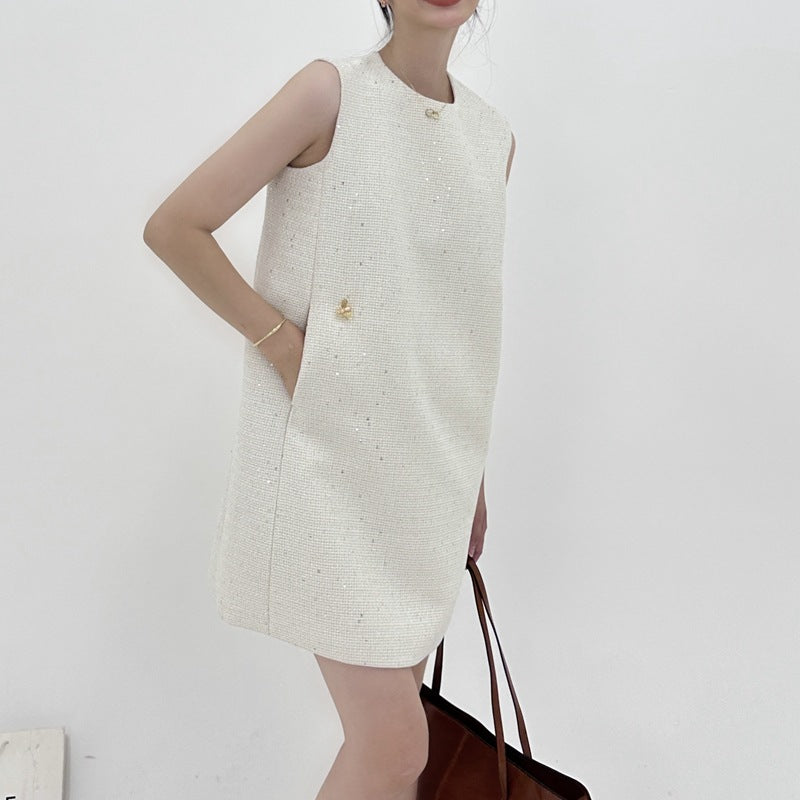 Classic Style Sleeveless Dress Summer French Dresses