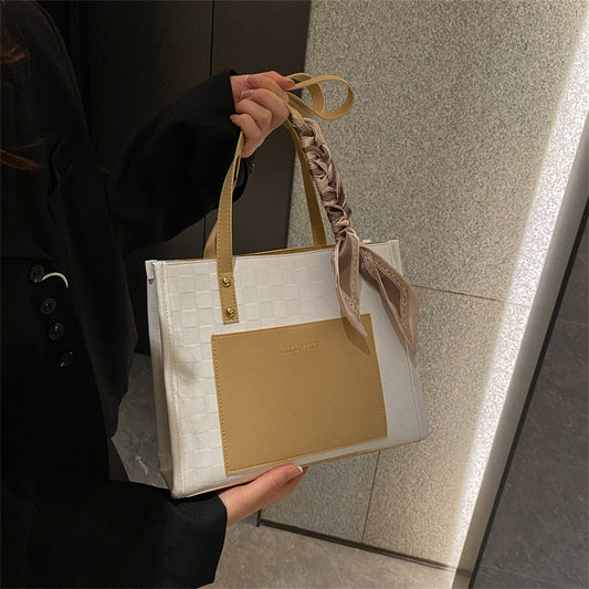 Women's Large Capacity Autumn Popular Texture Class Shoulder Bags
