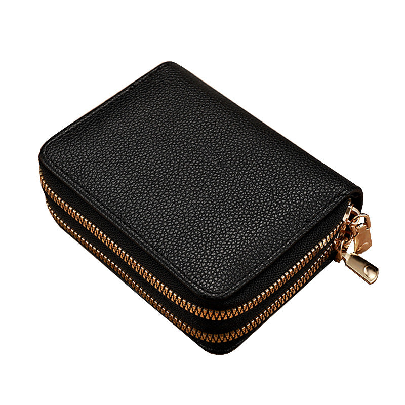 Women's Zipper File Short Large Capacity Multiple Slots Card Holder