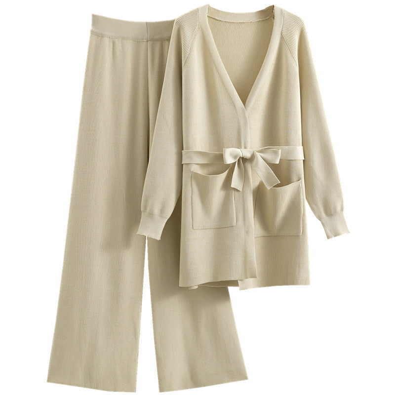 Glamorous Women's Two-piece Knitted Loose European Fashion Casual Suit