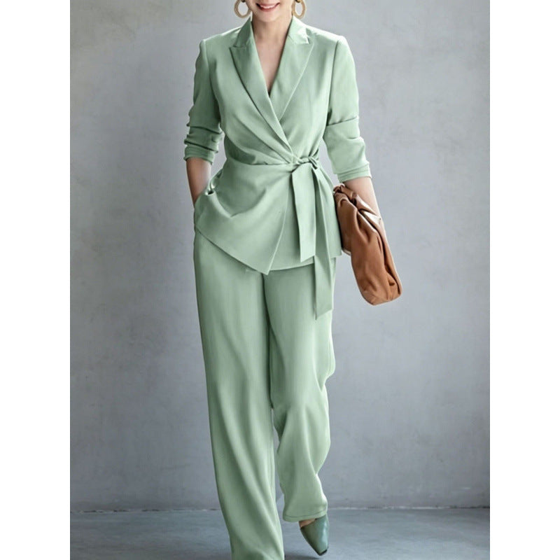 Women's Autumn Elegant Solid Color Two-piece Fashion Casual Suit