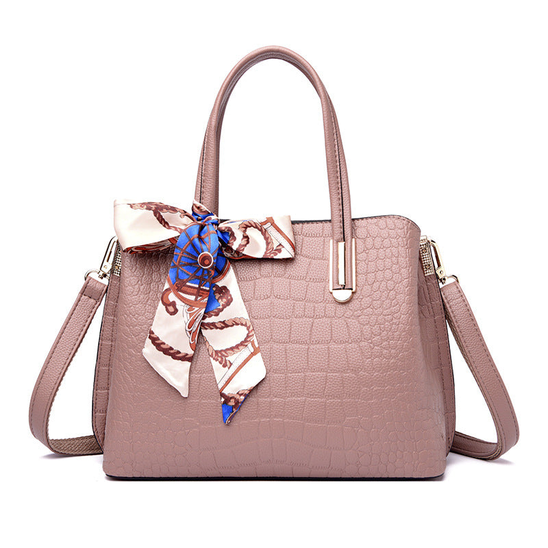 For Mom Fashionable Crocodile Pattern Large Handbags