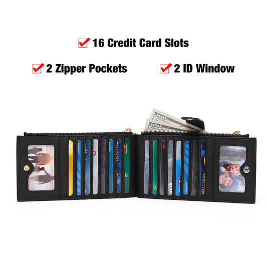 Large Capacity Multiple Slots Zipper Mobile Ladies Wallets