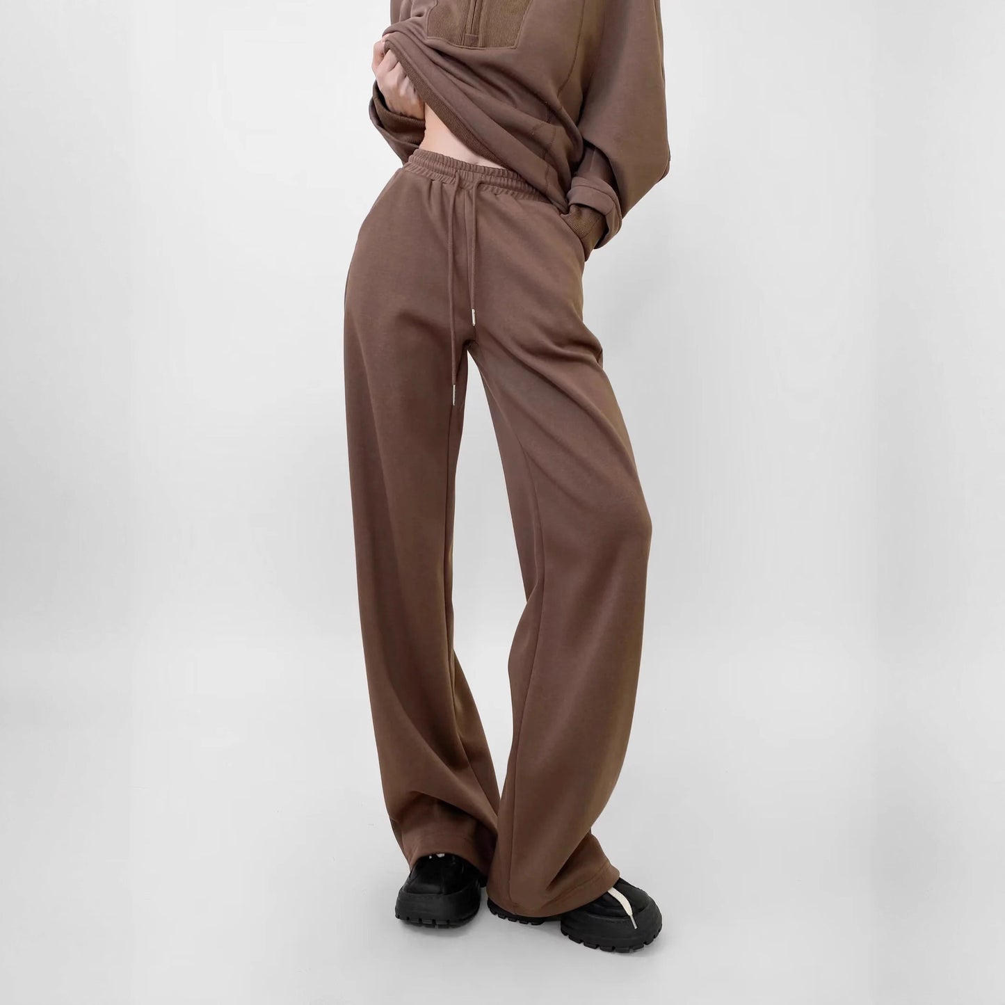 Casual Basic Style Versatile Elastic Lace Pants