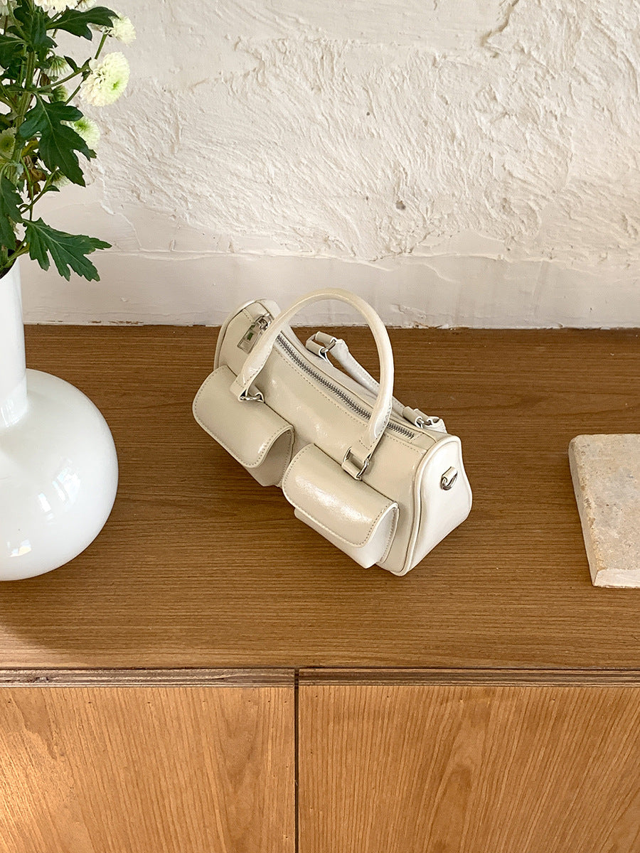 Women's Hand Carrying Leather Texture Simple Korean Handbags