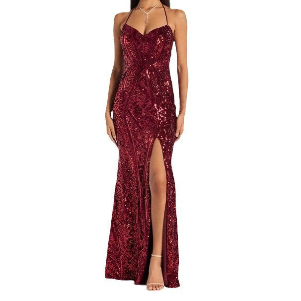 Women's Popular Sexy Sequined Suspender Dress Fashion Dresses