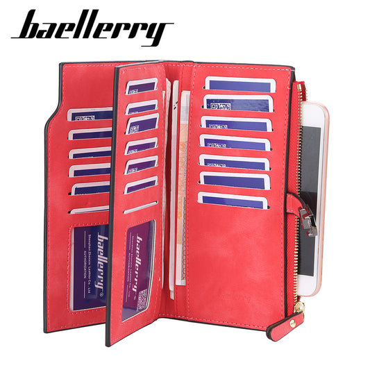 Women's Korean Multiple Slots Trifold Versatile Zipper Bags