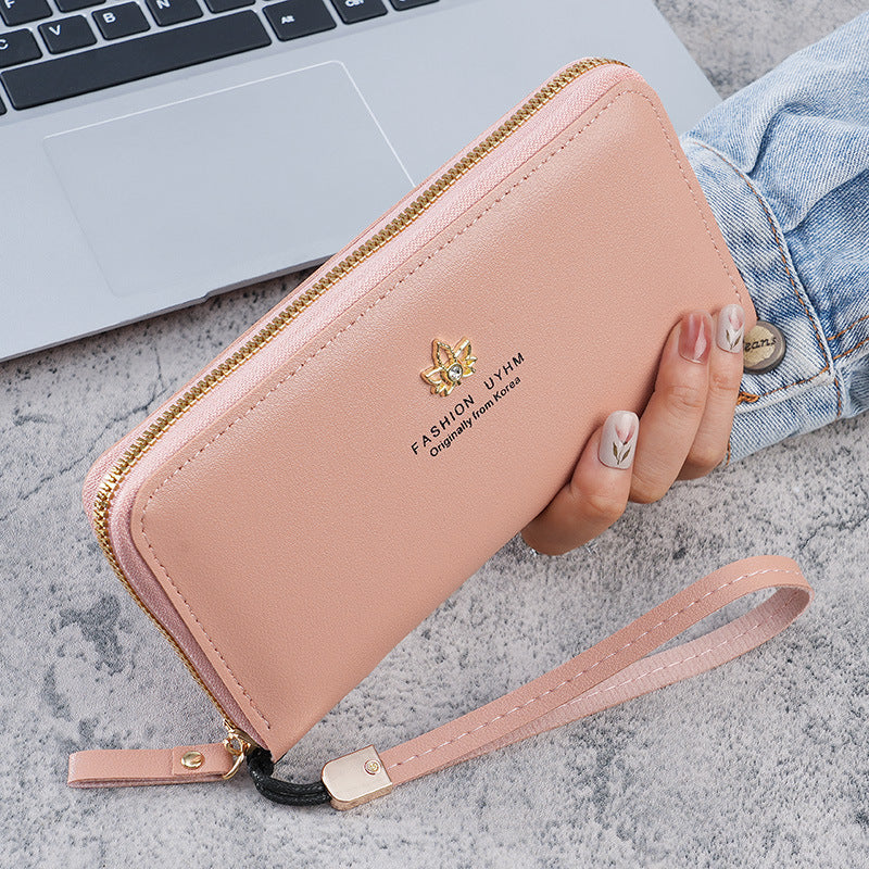 Women's Zipper Korean Style Mobile Large Capacity Ladies Wallets