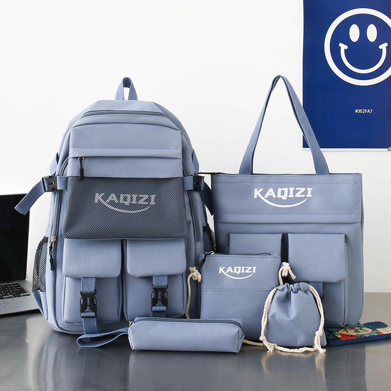 Large Capacity Leisure Junior High Set Middle School Students' Schoolbags