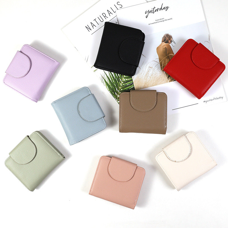 Women's Style Short Dopamine Color Matching Solid Ladies Wallets