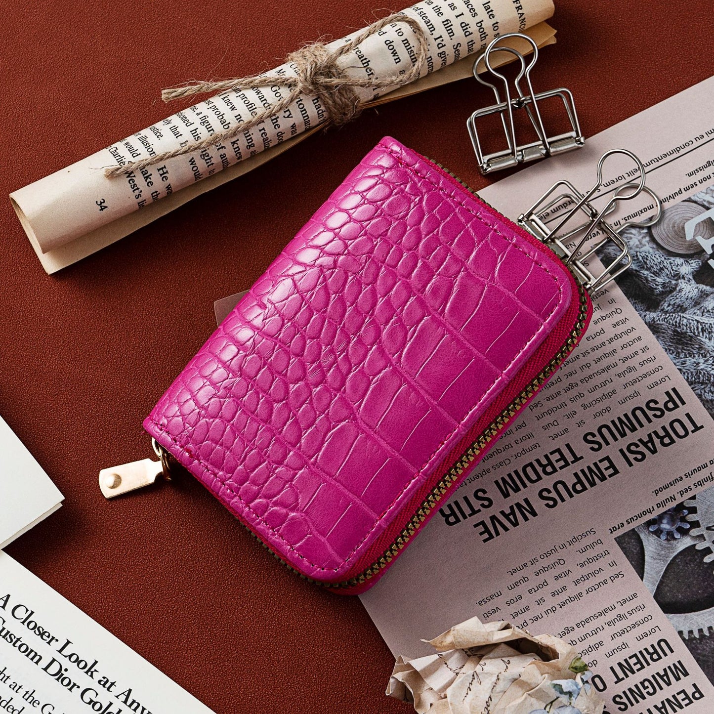 Multi Large Capacity Certificate License Compact Card Holder