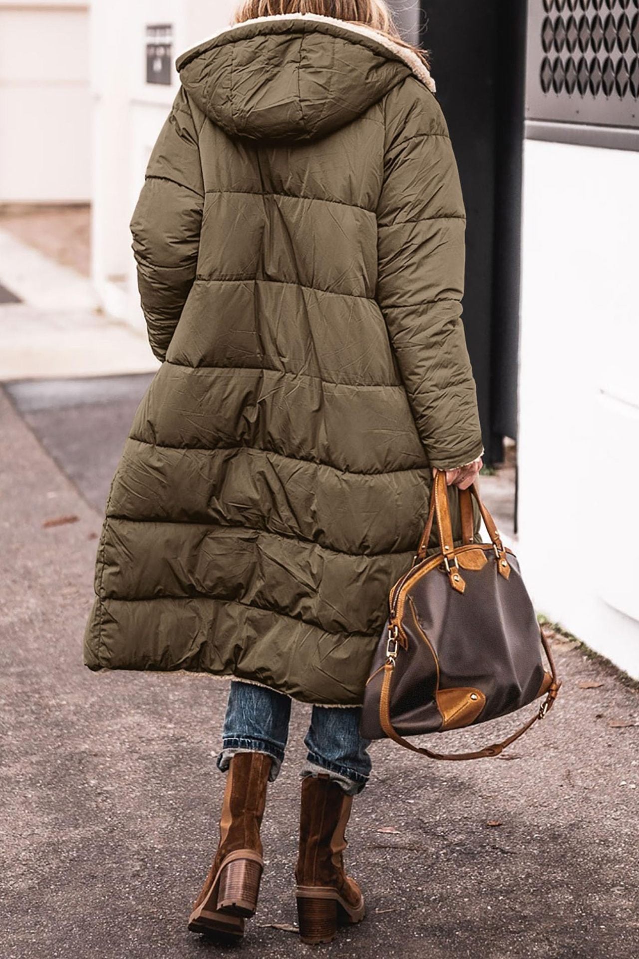 Solid Color Hooded Cotton Long Sleeve Coats