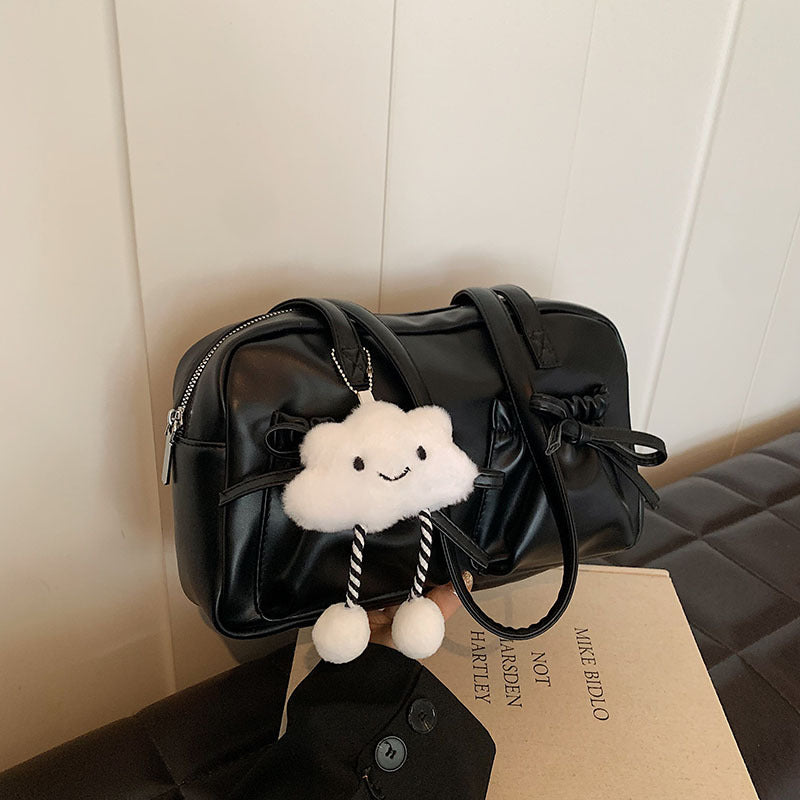 Women's Style Fashion Bow Pleated Glossy Underarm Bags