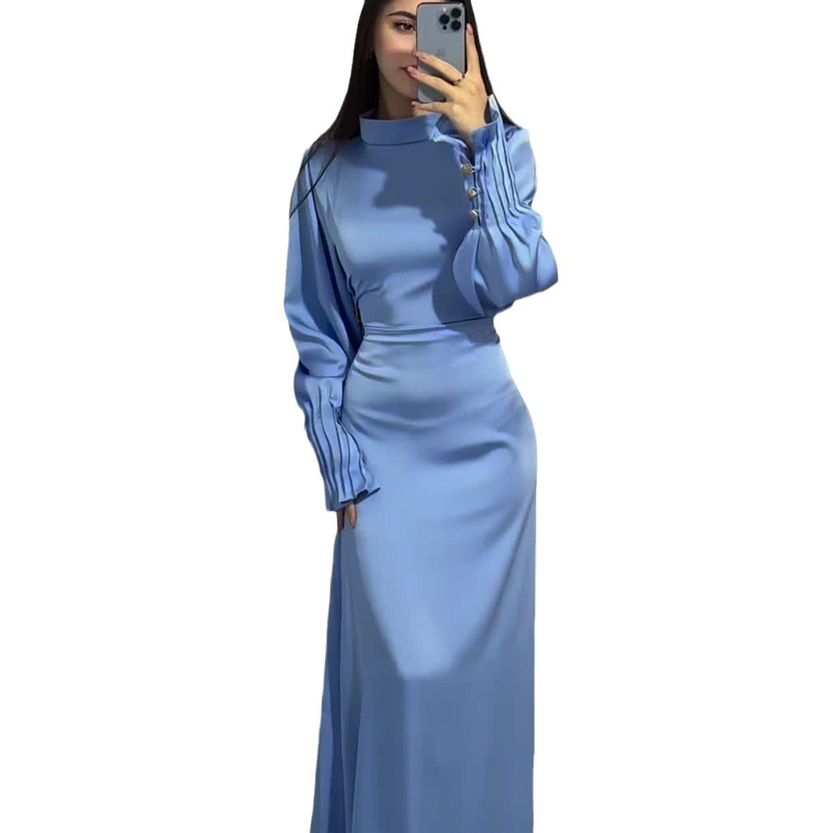 Pleated Waist Tight Design Sense Palace Dresses