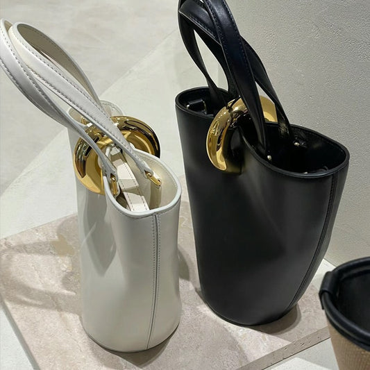 Women's Temperament Commute Simple Latch Portable Handbags