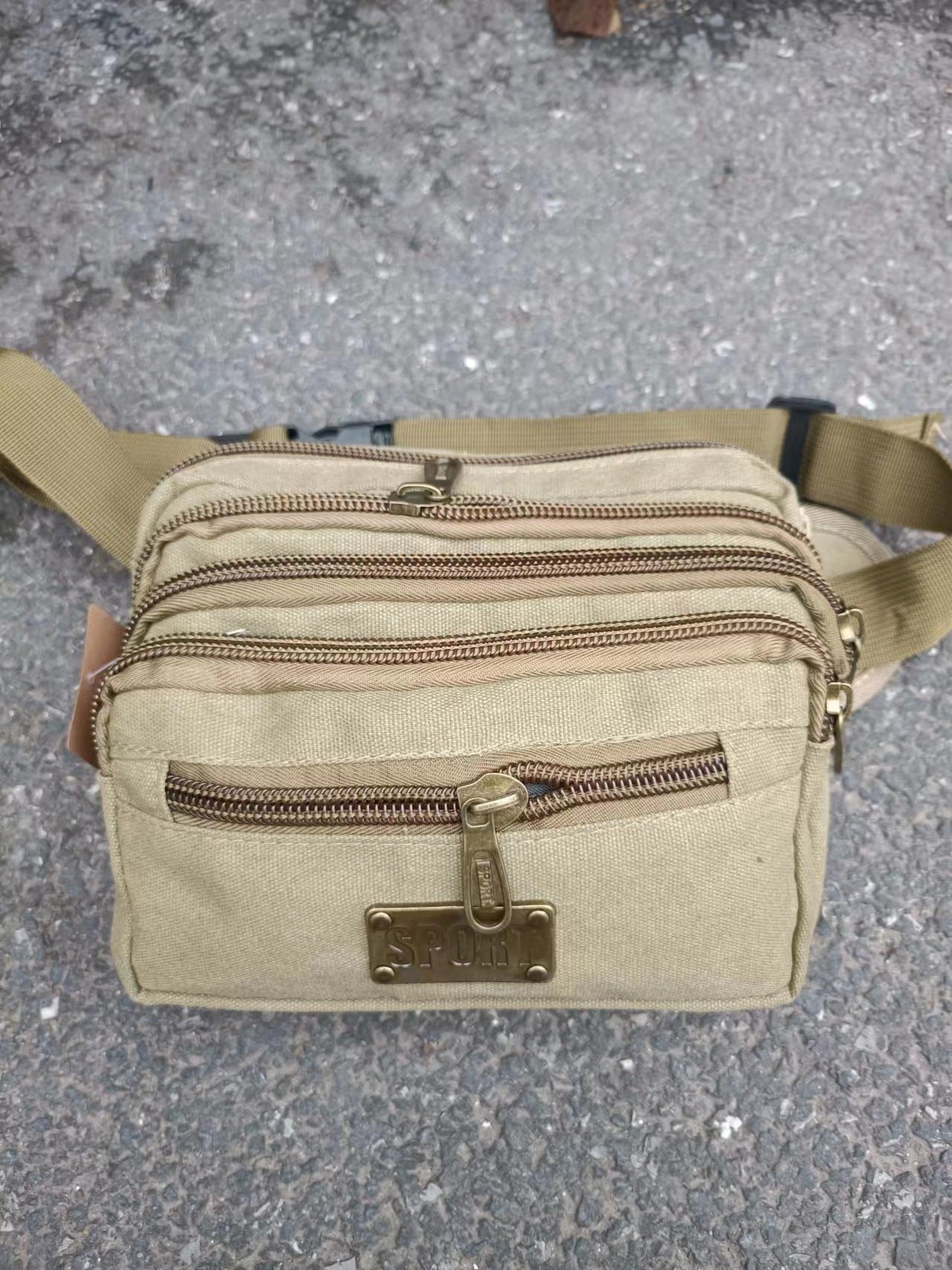 Men's Leisure Washed Canvas Cell Fair Men's Waist Packs
