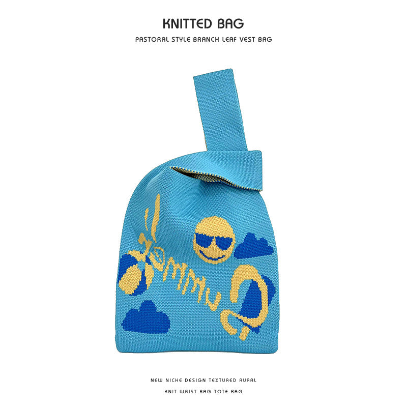 Women's Knitted Vest Versatile Large Capacity Commuter Handbags