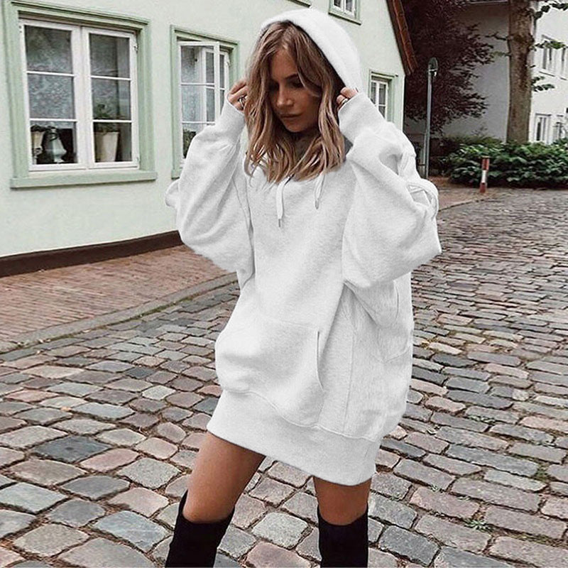 Women's Fashion Solid Color Pullover Loose Fleece Sweaters