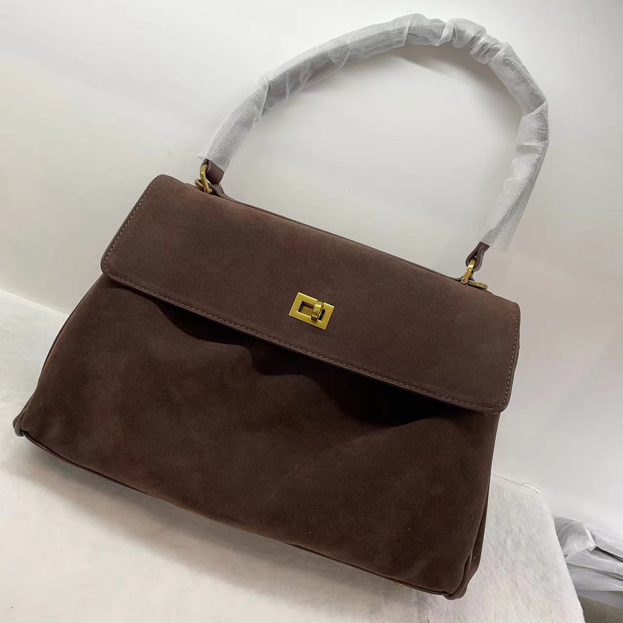 Soft Cowhide Neutral Fashionable Loose Big Bags