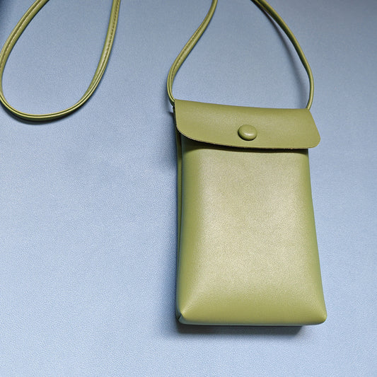 Korean Style Trendy Simple Vertical Mobile Soft Leather Phone Bags