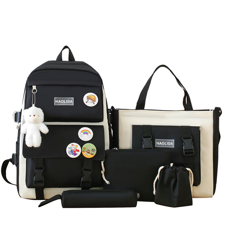 Large Capacity Printed Korean Style Suit Middle School Students' Schoolbags