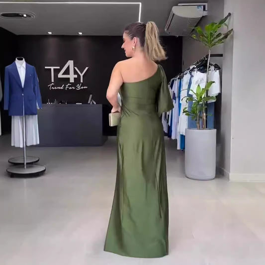 Women's Spring Dress Fashionable Temperament Cinched Waist Dresses