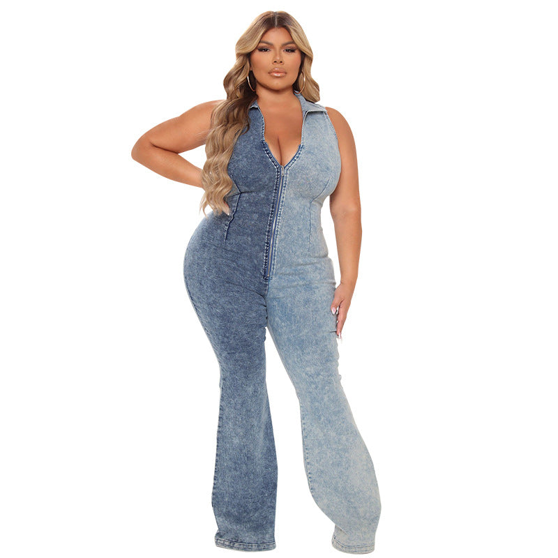 Women's Large Autumn Color Matching Wash Sexy Suits