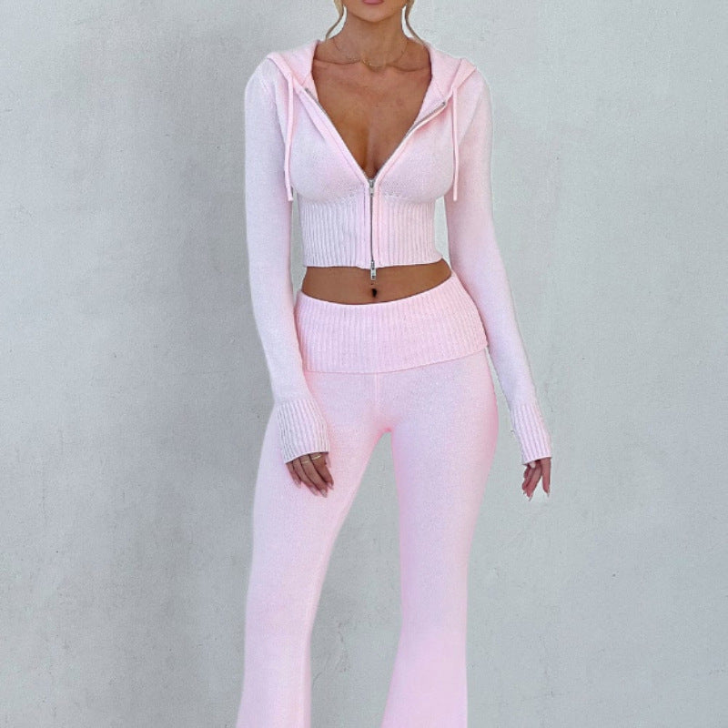 Women's Spring Slim Fit Hood Casual Fashion Suits