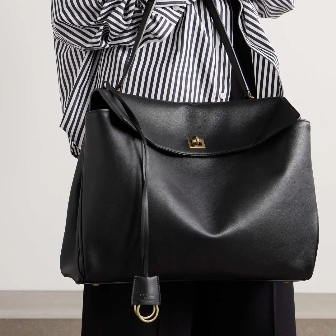 Soft Cowhide Neutral Fashionable Loose Big Bags