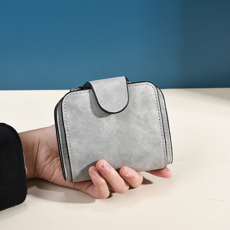 Women's Korean Style Fashion Short Multiple Slots Ladies Wallets